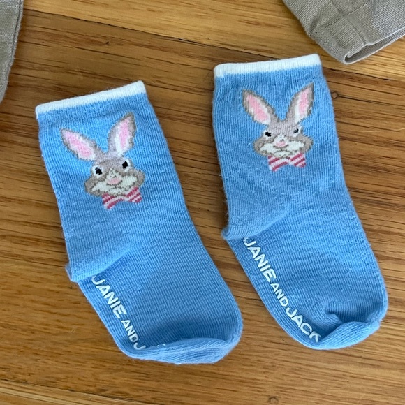 Janie and jack Easter shirt socks and khaki pants - Picture 3 of 3